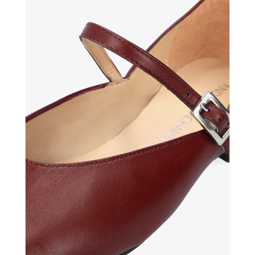 Andres Machado Lili-23 Leather Ballerina Bordeaux Andres Machado Lili-23 Leather Ballerina Bordeaux