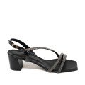 Bigshoes MX22135-01 Leather Sandal Black 5cm Bigshoes MX22135-01 Leather Sandal Black 5cm