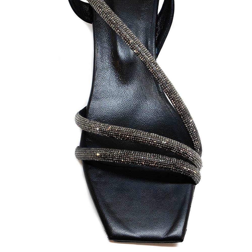 Bigshoes MX22135-01 Leather Sandal Black 5cm Bigshoes MX22135-01 Leather Sandal Black 5cm