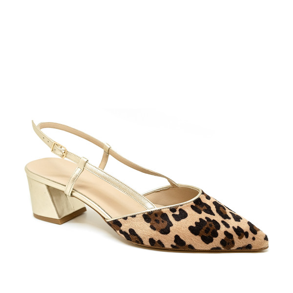 Bigshoes MX22136 Leather Pump Gold Leopard 5.5cm Bigshoes MX22136 Leather Pump Gold Leopard 5.5cm