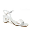 Bigshoes MX22138-04 Δερμάτινo Πέδιλο Ασημί 5cm