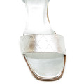 Bigshoes MX22138-04 Δερμάτινo Πέδιλο Ασημί 5cm