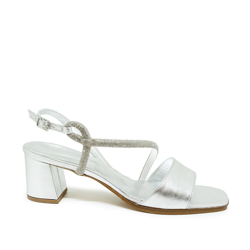 Bigshoes MX22139-04 Δερμάτινo Πέδιλο Ασημί 5cm Bigshoes MX22139-04 Δερμάτινo Πέδιλο Ασημί 5cm