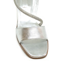 Bigshoes MX22139-04 Δερμάτινo Πέδιλο Ασημί 5cm Bigshoes MX22139-04 Δερμάτινo Πέδιλο Ασημί 5cm