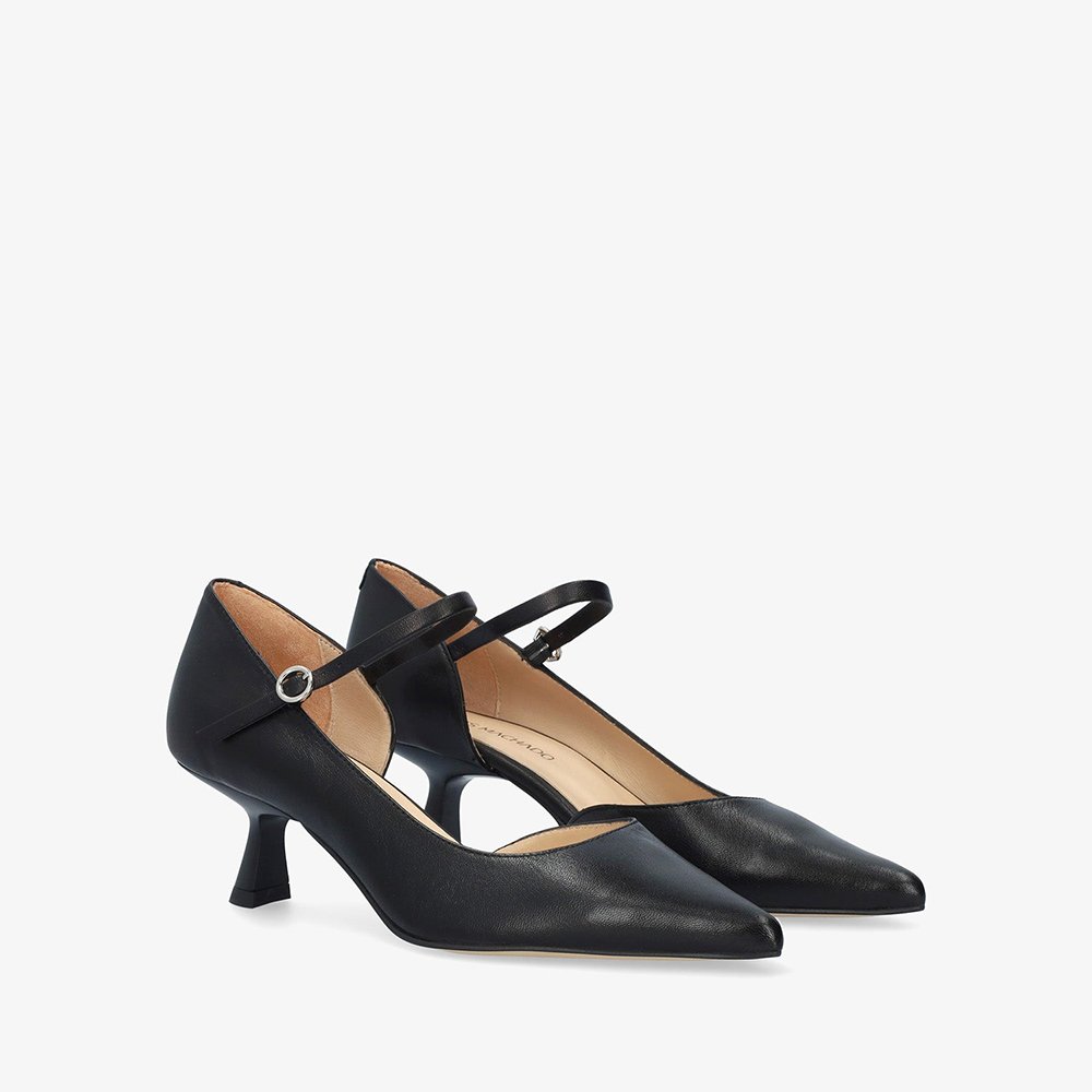 Andres Machado Mariola-01 Leather Heels Black 5,5cm