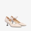 Andres Machado Mariola-02 Leather Heels White 5,5cm