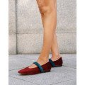 Andres Machado Matilda-14 Leather Ballerina Red Andres Machado Matilda-14 Leather Ballerina Red