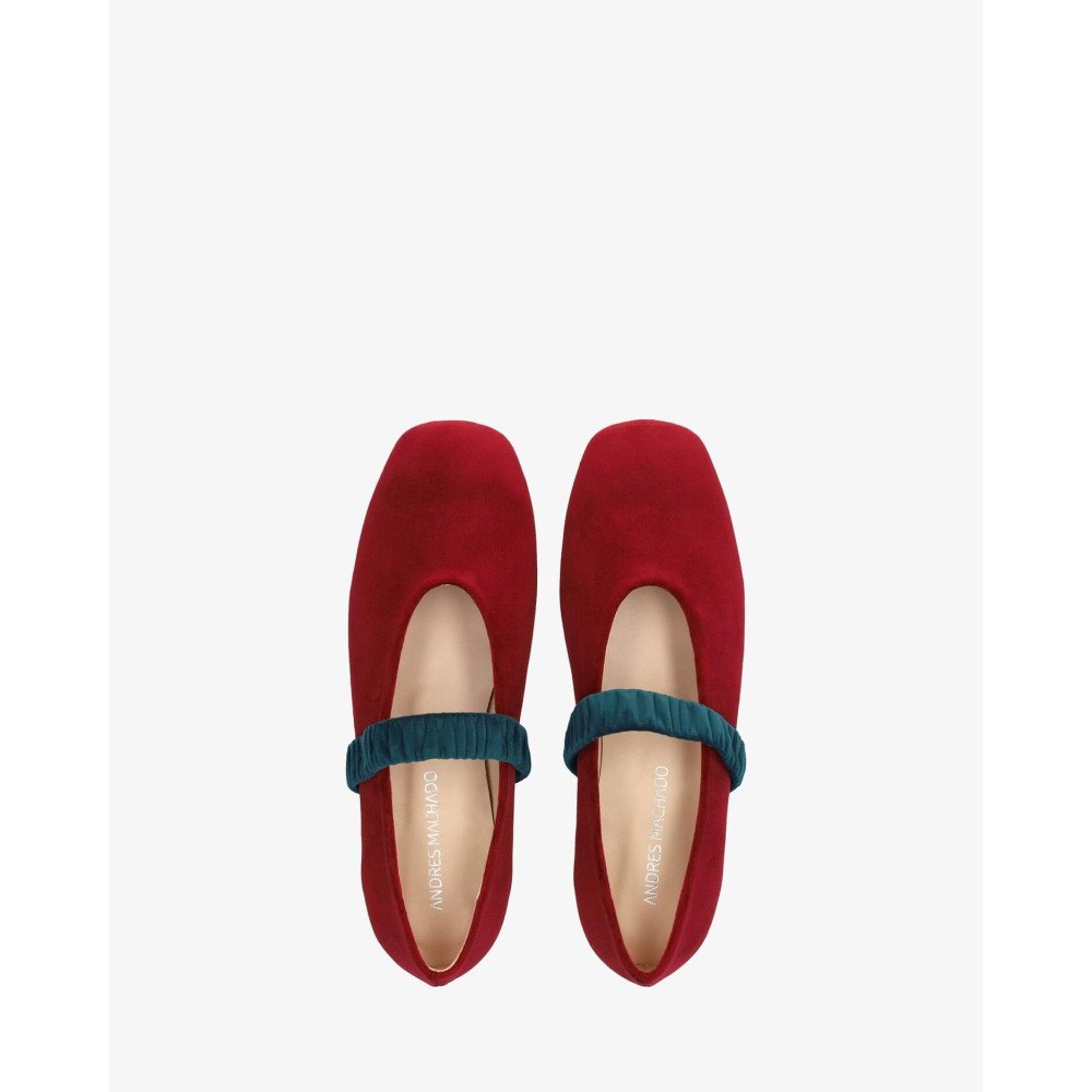 Andres Machado Matilda-14 Leather Ballerina Red Andres Machado Matilda-14 Leather Ballerina Red