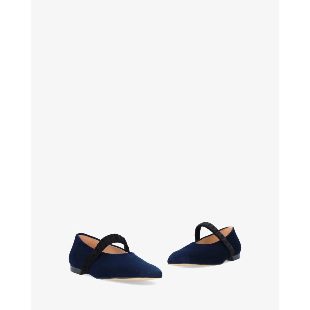 Andres Machado Matilda-18 Leather Ballerina Blue Andres Machado Matilda-18 Leather Ballerina Blue