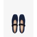 Andres Machado Matilda-18 Leather Ballerina Blue Andres Machado Matilda-18 Leather Ballerina Blue