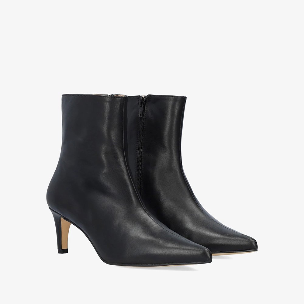 Andres Machado Melinda-01 Leather Ankle Boots Black 6cm Andres Machado Melinda-01 Leather Ankle Boots Black 6cm
