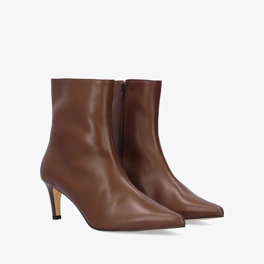 Andres Machado Melinda-05 Leather Ankle Boots Brown 6cm Andres Machado Melinda-05 Leather Ankle Boots Brown 6cm