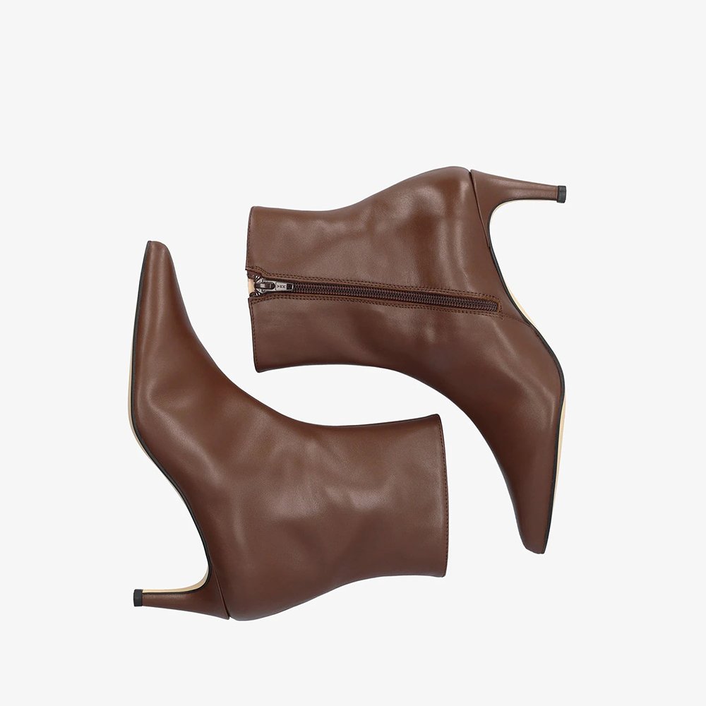 Andres Machado Melinda-05 Leather Ankle Boots Brown 6cm Andres Machado Melinda-05 Leather Ankle Boots Brown 6cm