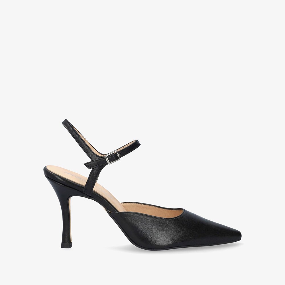 Andres Machado Odile-01 Leather Heels Black 8,5cm Andres Machado Odile-01 Leather Heels Black 8,5cm