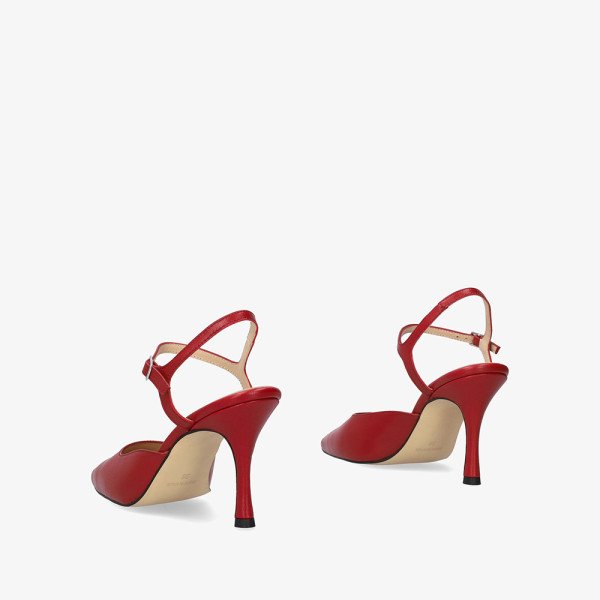 Andres Machado Odile-14 Leather Heels Red 8,5cm Andres Machado Odile-14 Leather Heels Red 8,5cm