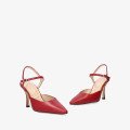 Andres Machado Odile-14 Leather Heels Red 8,5cm Andres Machado Odile-14 Leather Heels Red 8,5cm