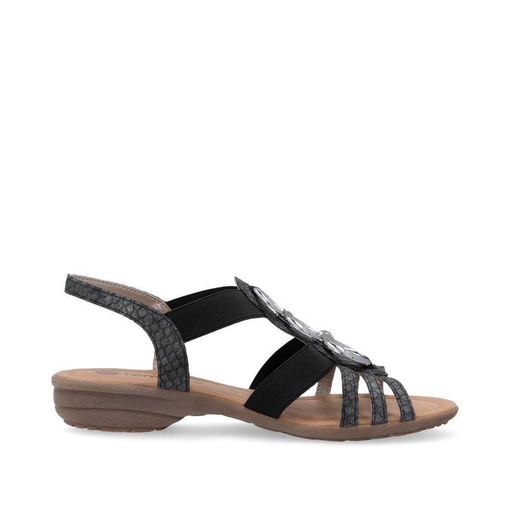 Remonte R3605-45 Anatomical Leather Sandal Black 3.5cm