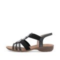 Remonte R3605-45 Anatomical Leather Sandal Black 3.5cm