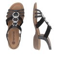 Remonte R3605-45 Anatomical Leather Sandal Black 3.5cm