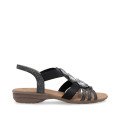 Remonte R3605-45 Anatomical Leather Sandal Black 3.5cm