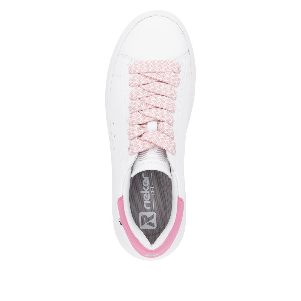 Rieker W1201-82 Anatomical Sneaker White Pink Rieker W1201-82 Anatomical Sneaker White Pink