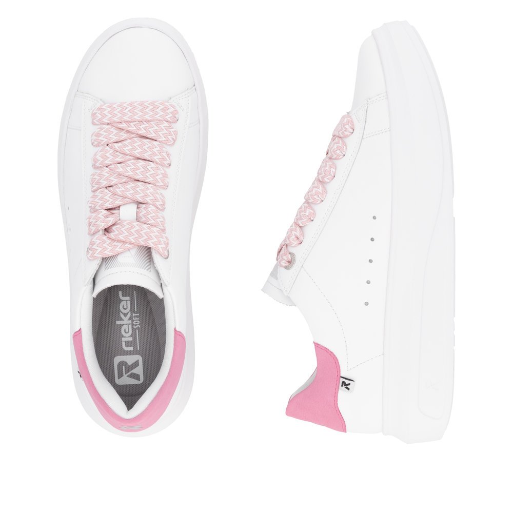Rieker W1201-82 Anatomical Sneaker White Pink Rieker W1201-82 Anatomical Sneaker White Pink