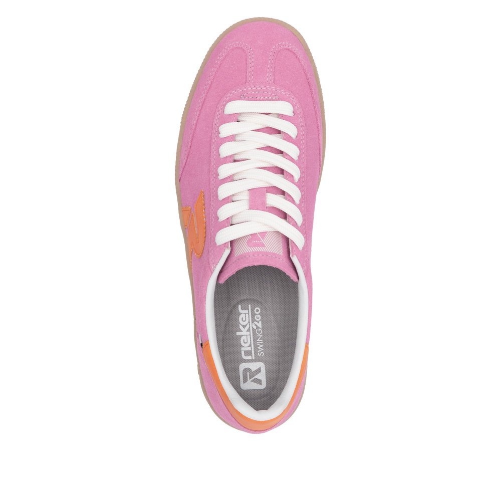 Rieker W2200-31 Ανατομικά Δερμάτινα Sneaker Ροζ Rieker W2200-31 Ανατομικά Δερμάτινα Sneaker Ροζ