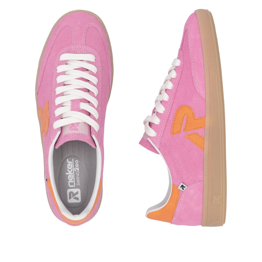 Rieker W2200-31 Ανατομικά Δερμάτινα Sneaker Ροζ Rieker W2200-31 Ανατομικά Δερμάτινα Sneaker Ροζ