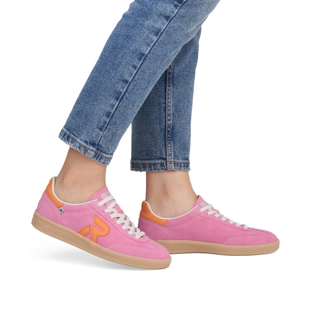 Rieker W2200-31 Ανατομικά Δερμάτινα Sneaker Ροζ Rieker W2200-31 Ανατομικά Δερμάτινα Sneaker Ροζ