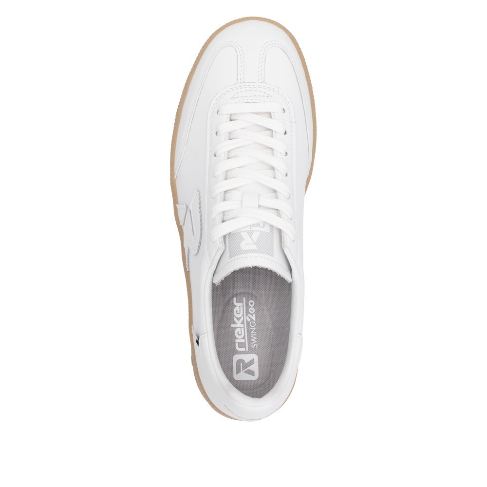 Rieker W2200-80 Ανατομικά Δερμάτινα Sneaker Λευκό Rieker W2200-80 Ανατομικά Δερμάτινα Sneaker Λευκό