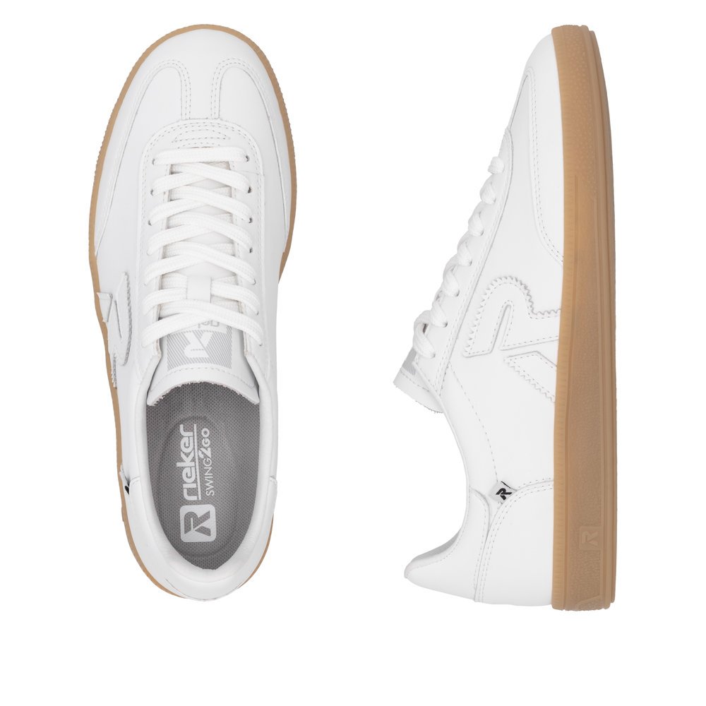 Rieker W2200-80 Ανατομικά Δερμάτινα Sneaker Λευκό Rieker W2200-80 Ανατομικά Δερμάτινα Sneaker Λευκό