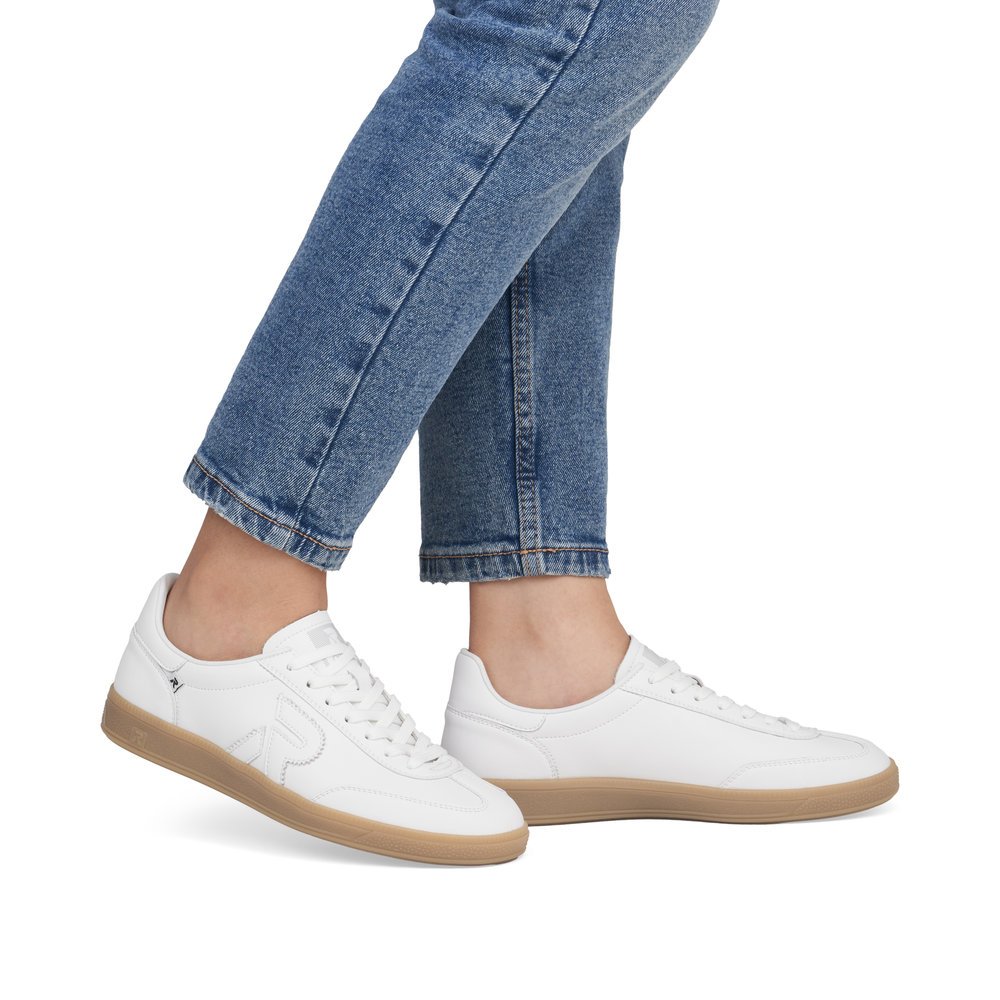 Rieker W2200-80 Ανατομικά Δερμάτινα Sneaker Λευκό Rieker W2200-80 Ανατομικά Δερμάτινα Sneaker Λευκό
