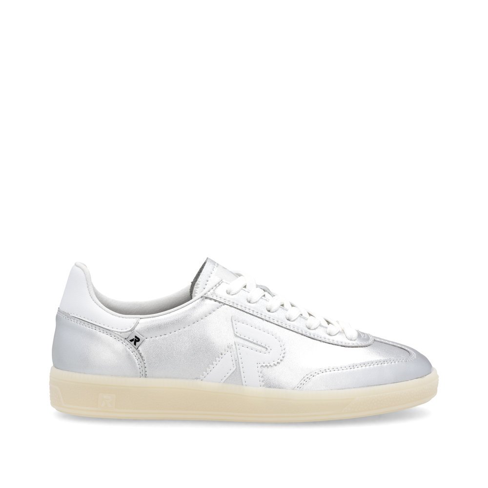 Rieker W2200-90 Ανατομικά Δερμάτινα Sneaker Ασημί Rieker W2200-90 Ανατομικά Δερμάτινα Sneaker Ασημί