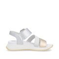 Rieker W2950-90 Anatomical Leather Sandal Silver Gold 3.5cm Rieker W2950-90 Anatomical Leather Sandal Silver Gold 3.5cm