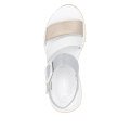 Rieker W2950-90 Anatomical Leather Sandal Silver Gold 3.5cm Rieker W2950-90 Anatomical Leather Sandal Silver Gold 3.5cm