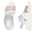 Rieker W2950-90 Anatomical Leather Sandal Silver Gold 3.5cm Rieker W2950-90 Anatomical Leather Sandal Silver Gold 3.5cm
