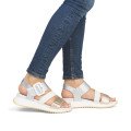 Rieker W2950-90 Anatomical Leather Sandal Silver Gold 3.5cm Rieker W2950-90 Anatomical Leather Sandal Silver Gold 3.5cm