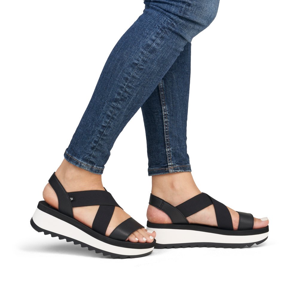 Rieker W3053-00 Anatomic Sandal Black 3.5cm Rieker W3053-00 Anatomic Sandal Black 3.5cm