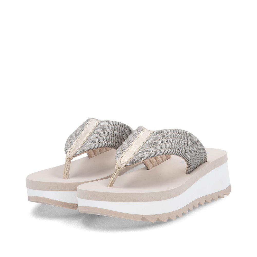 Rieker W3054-60 Anatomic Sandal Beige Gray 3.5cm Rieker W3054-60 Anatomic Sandal Beige Gray 3.5cm