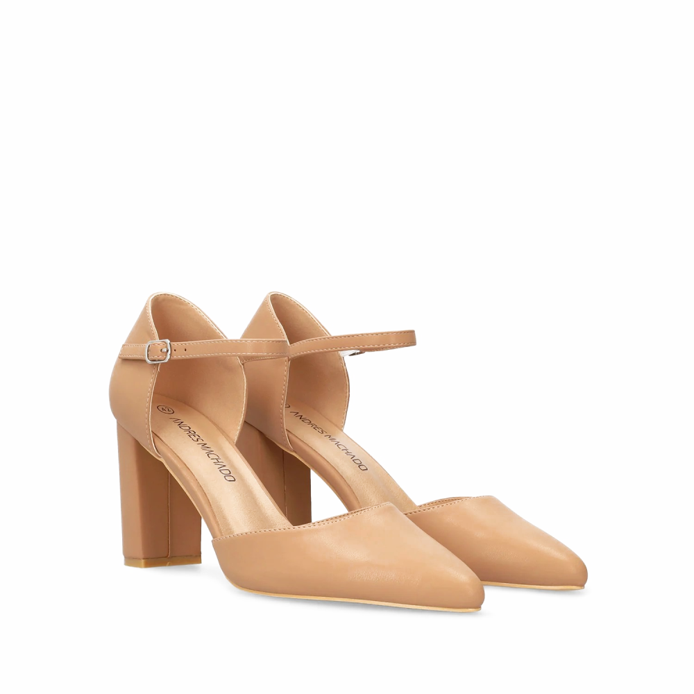 Andres Machado 6053-13 Γόβα Μπεζ 7cm Andres Machado 6053-13 Γόβα Μπεζ 7cm