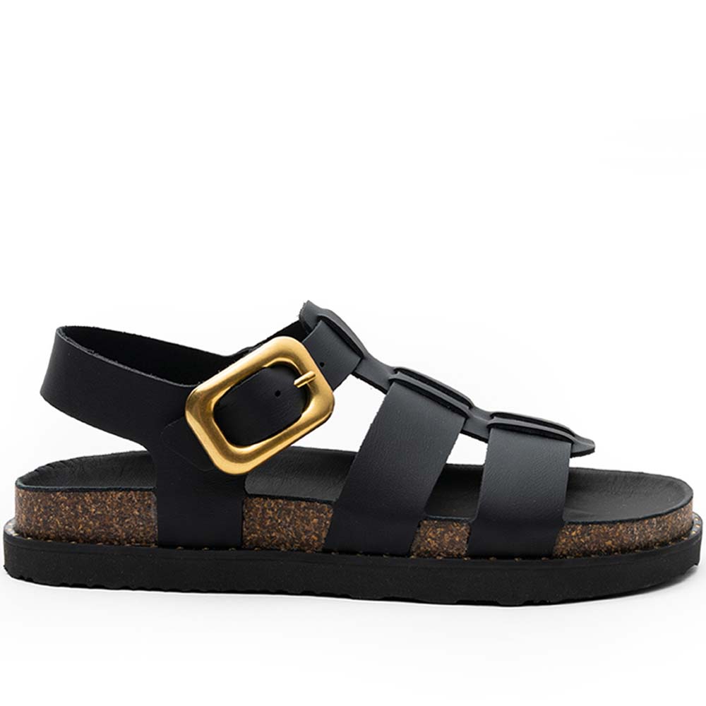 Ateneo 6501-01 Leather Sandal Black Ateneo 6501-01 Leather Sandal Black