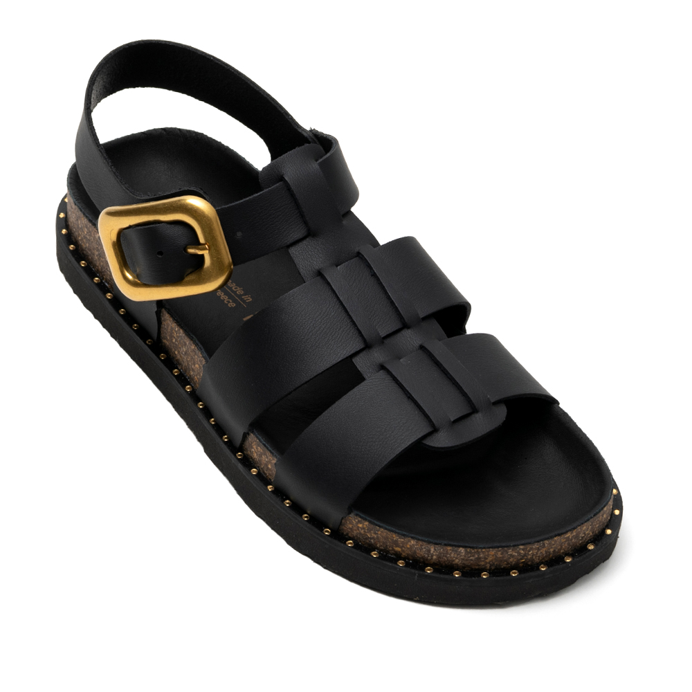 Ateneo 6501-01 Leather Sandal Black Ateneo 6501-01 Leather Sandal Black
