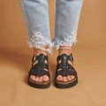 Ateneo 6501-01 Leather Sandal Black Ateneo 6501-01 Leather Sandal Black