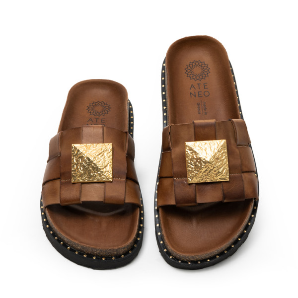 Ateneo 6504-09 Leather Sandal Tan