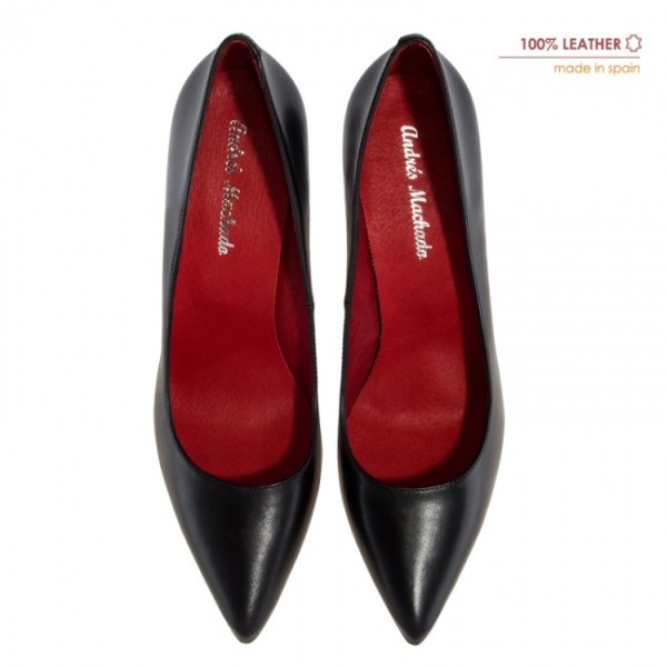 Andres Machado Diana-01 Leather Pump Black 11.5cm Andres Machado Diana-01 Leather Pump Black 11.5cm