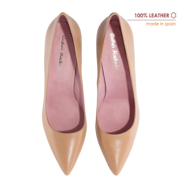 Andres Machado Diana-33 Leather Pump Nude 11.5cm Andres Machado Diana-33 Leather Pump Nude 11.5cm