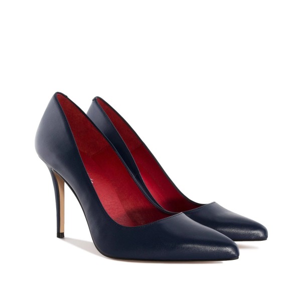 Andres Machado Diana-18 Leather Pump Blue 11.5cm Andres Machado Diana-18 Leather Pump Blue 11.5cm