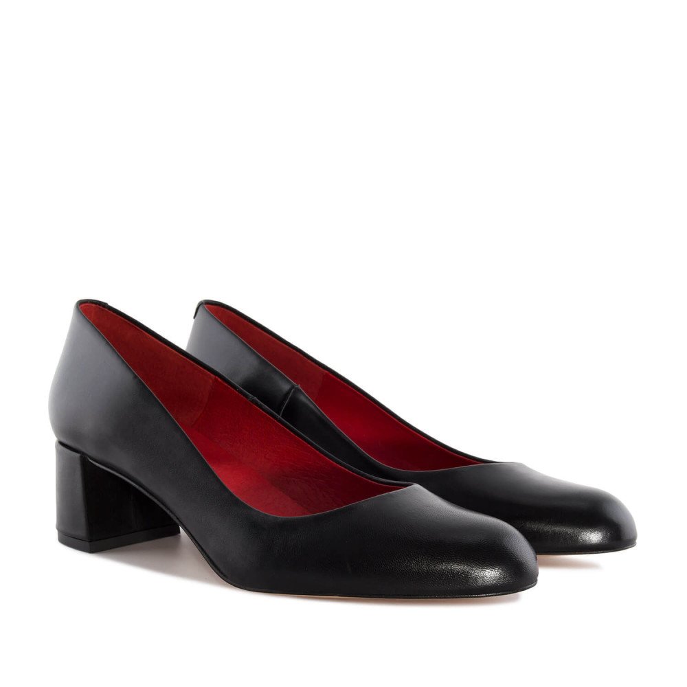 Andres Machado Martina-01 Leather Pump Black 5cm Andres Machado Martina-01 Leather Pump Black 5cm