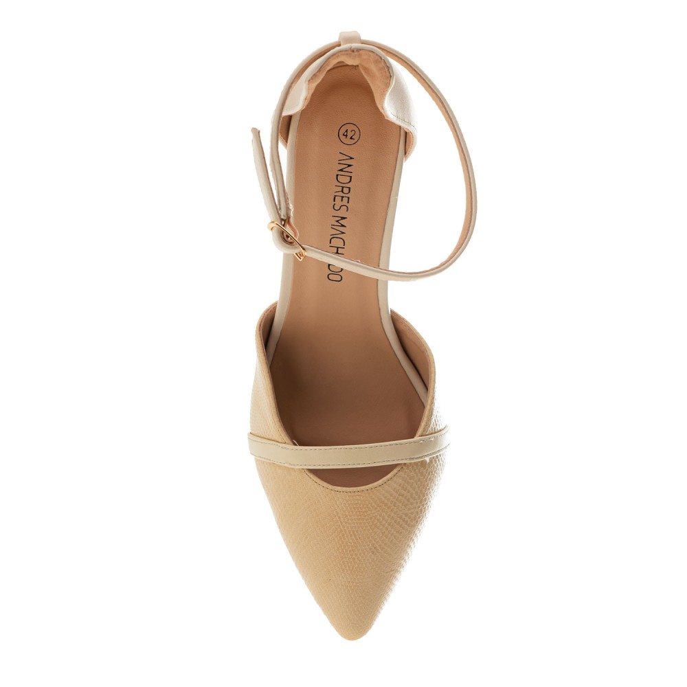 Andres Machado 5507-15 Heels Cream 11.5cm Andres Machado 5507-15 Heels Cream 11.5cm