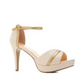 Andres Machado 5490-13 High Heeled Sandal Beige 11cm